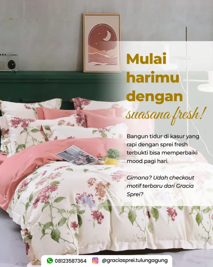 <p>Dan tidur nyenyak dimulai dari sprei yang bikin